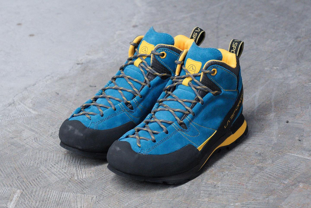 La Sportiva] Boulder X Mid 香しい GTX スポルティバ ボルダーX ミッド GTX Blue/Yellow ア